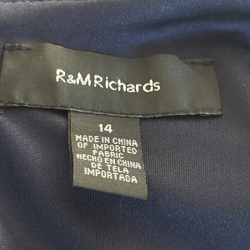 R&M Richards Beaded Blue Halter Maxi Dress - Picture 9 of 11